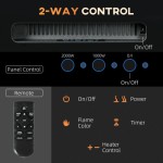 HOMCOM 127 cm Recessed/Wall-Mounted Electric Fireplace, 9 Flame Colors, 1000/2000W, with Remote Control and Thermostat